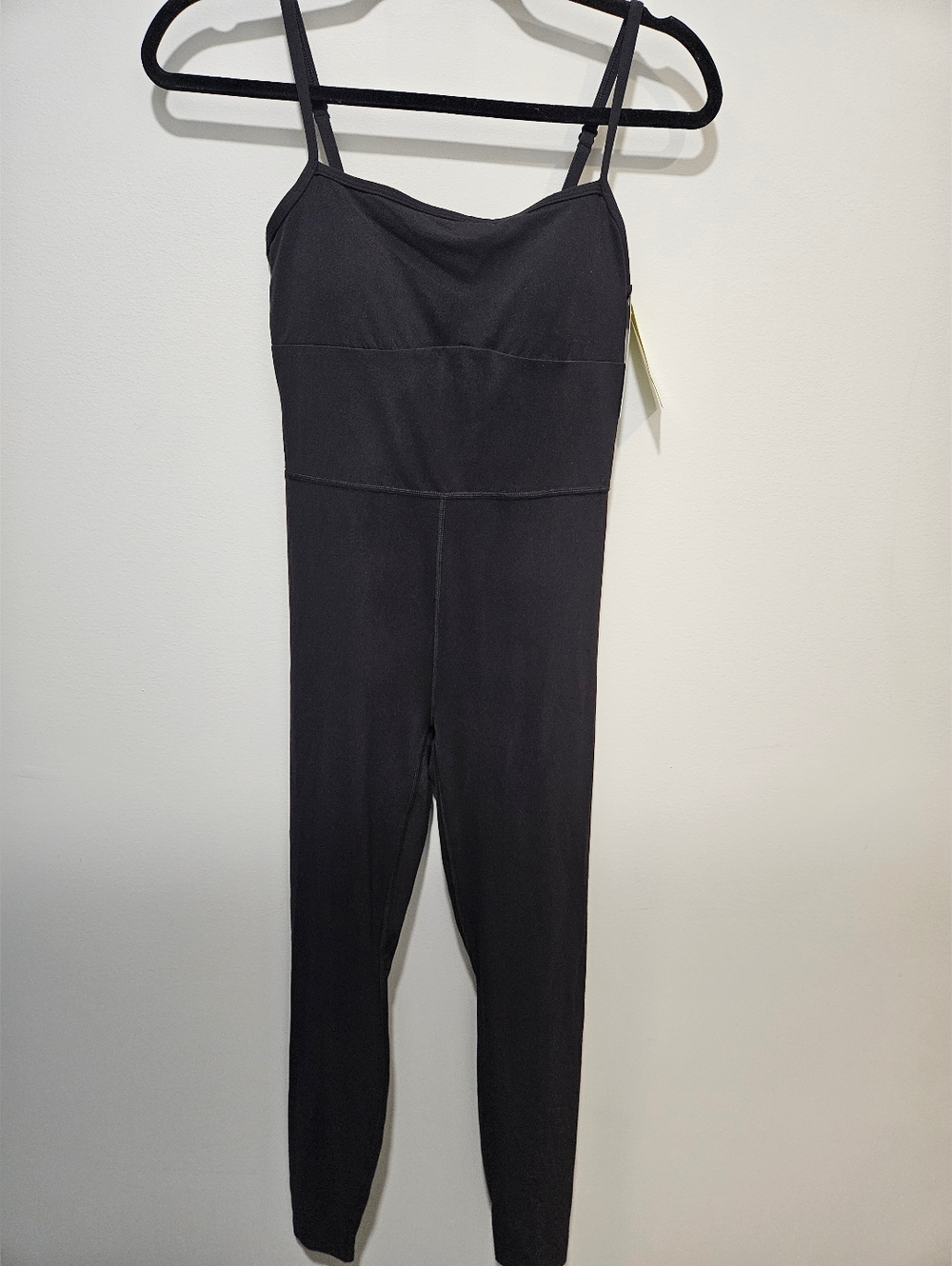 Black Active Jumpsuit Bodysuit XS Built In Bra Athletic One Piece NWT
